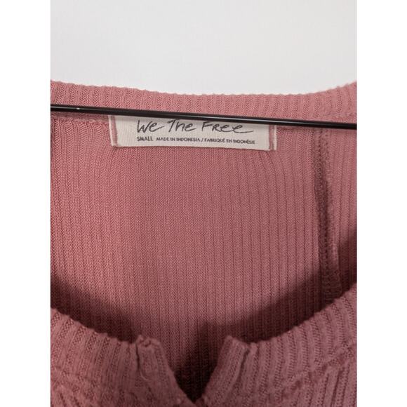 Free People We The Free Pink Winter Sun Ribbed Tunic - Picture 7 of 10